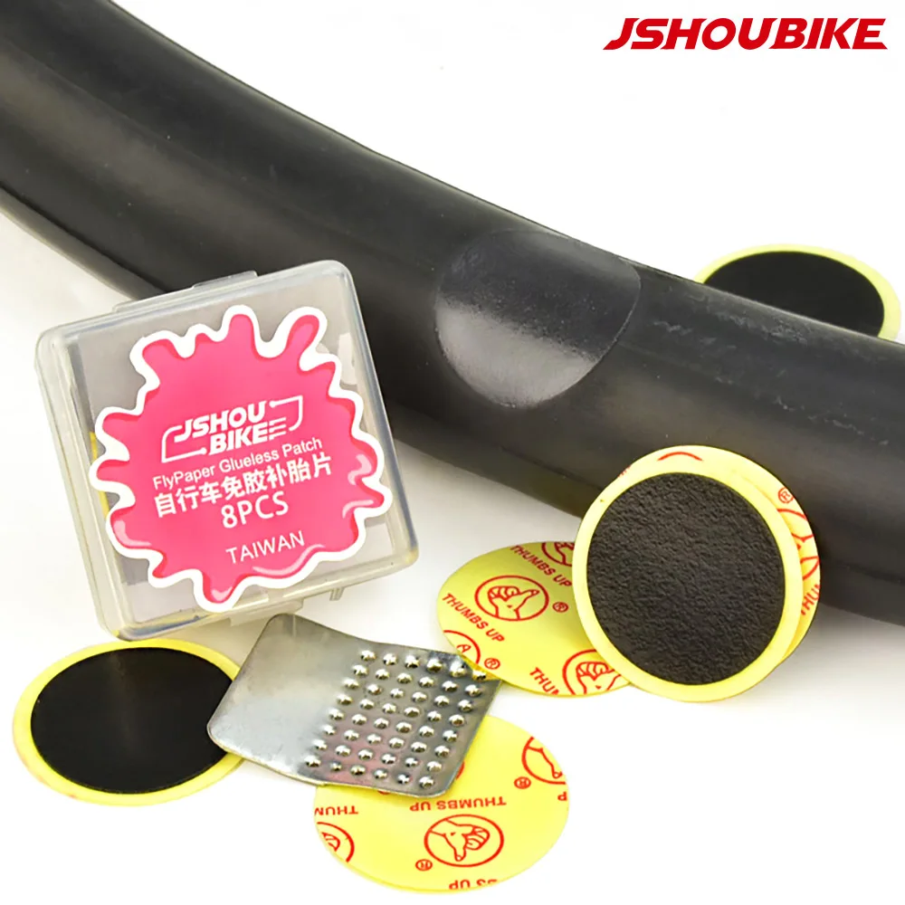 Jshoubike Bicicletta Ciclismo Non Necessita Di Colla Kit Di Riparazione Pneumatici Set Di Strumenti Bici Camera D'Aria Patch Patch Per Pneumatici Tire