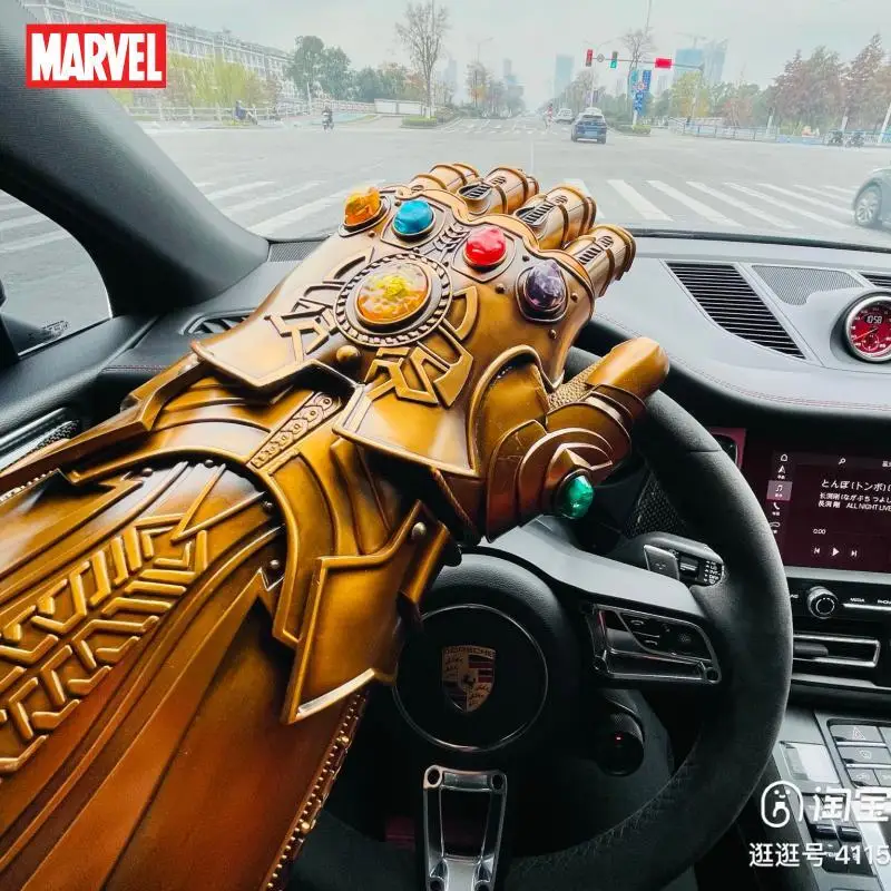 1:1 Marvel Thanos Guanti Infiniti Nano Glow All Metal Guanti Indossabili Ornamento Cool Collection Grade Cosplay Prop Toys Gift