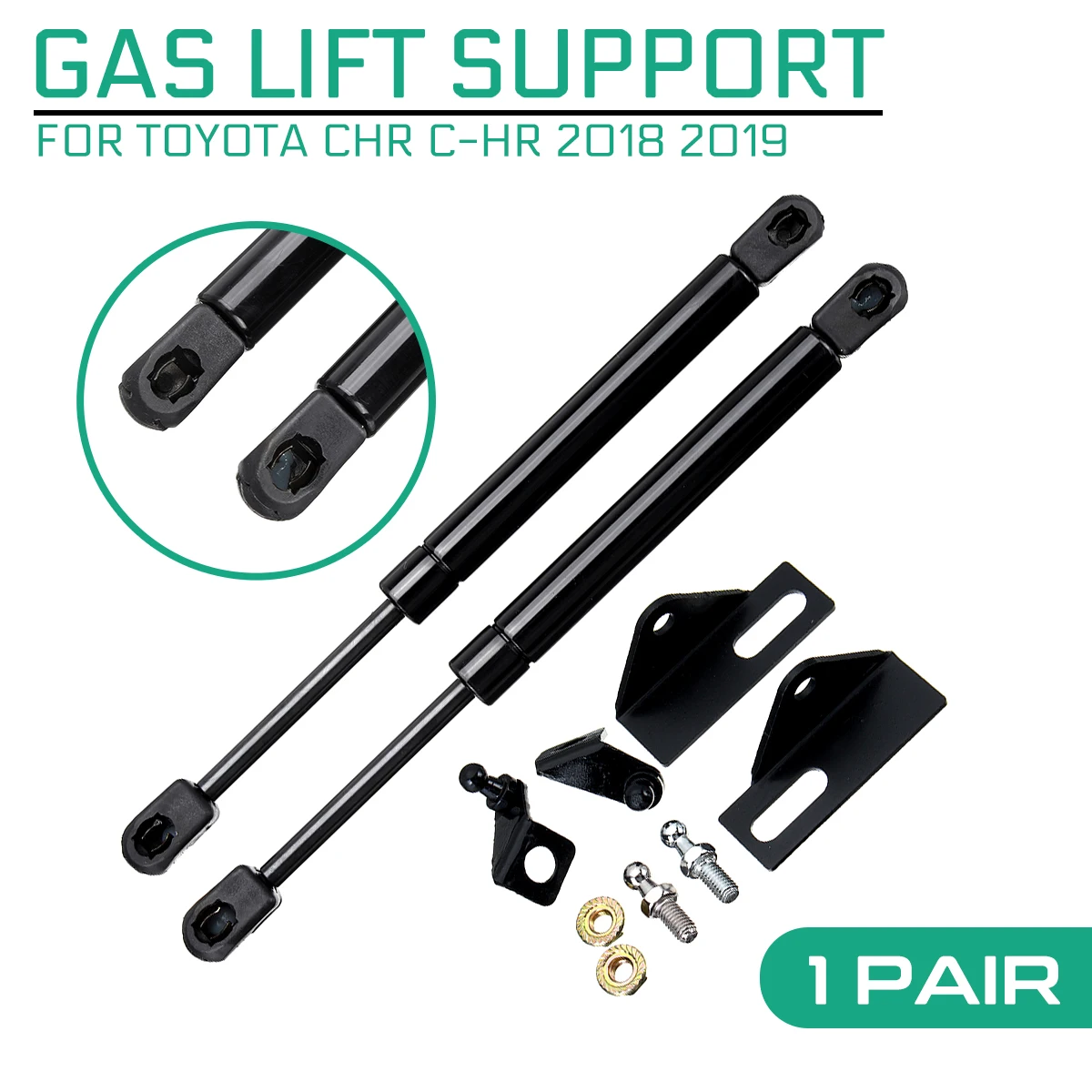 2X For Toyota Chr C-Hr 2018 2019 Car Front Engine Hood Lift Supports Props Rod Arm Gas Springs Shocks Strut Bars Car Accessories