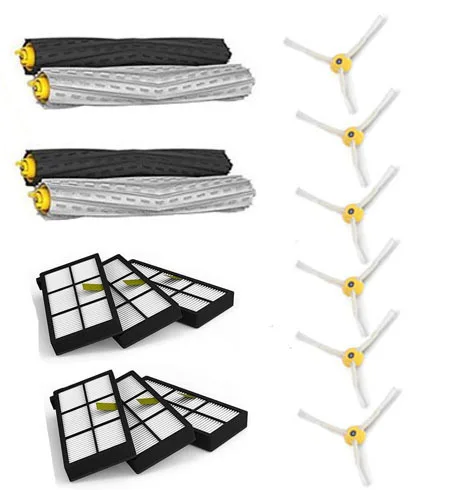 Nuovo 2 Set Tangle-Free Detriti Estrattore Spazzola + 6Pcs Filtro Hepa + 6Pcs Spazzola Laterale Per Irobot Roomba Serie 800 870 880