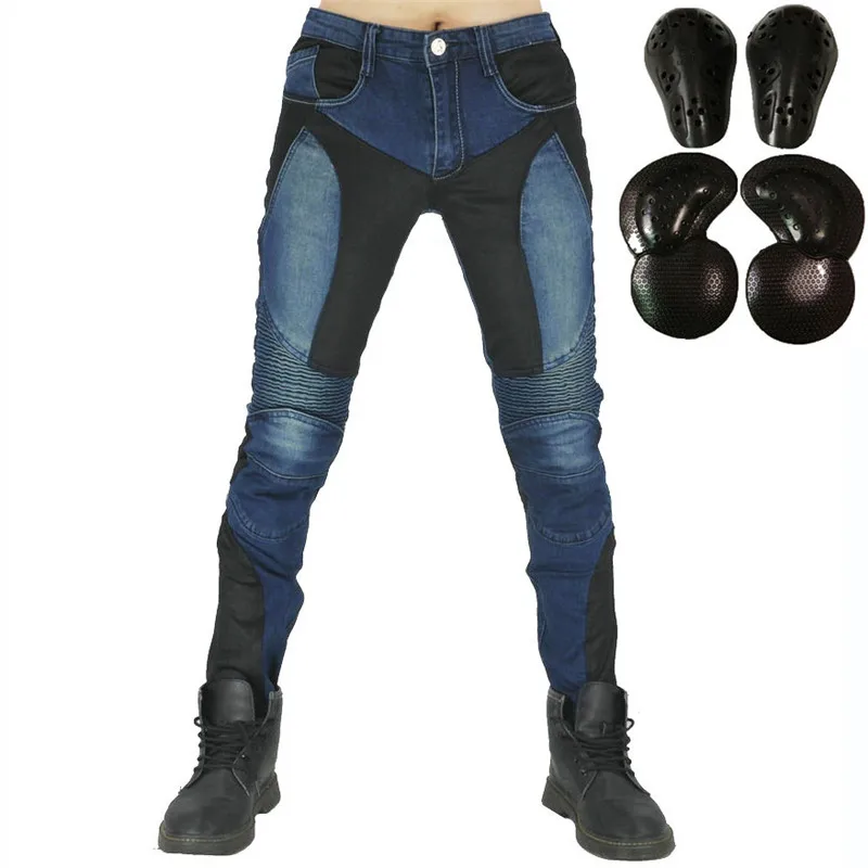 Motorcycle Pants Pantalon Moto Green Breathable Moto Jeans Woman Boyfriends Leisure Women'S Jeans Summer Riding High Waist Jeans