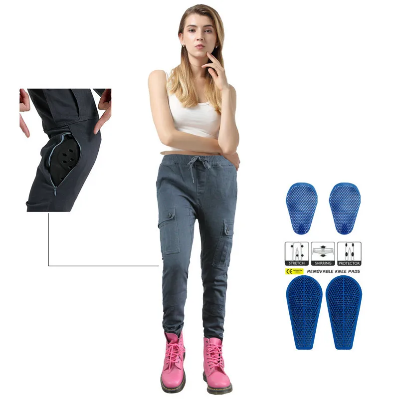 Slim Fit Motorcycle Pants Pantalon Moto Jeans Woman Boyfriends Motorcycle Leisure Women'S Jeans Riding High Waist Jeans Gears