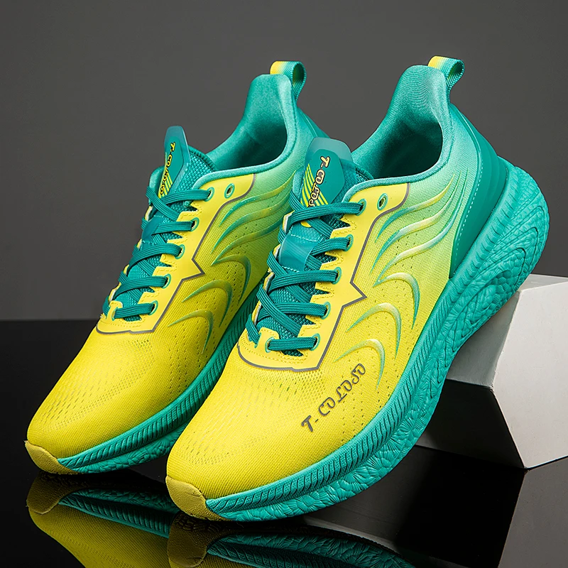 Crlaydk Moda Uomo Scarpe Da Corsa Athletic Soft Sole Sneakers Casual Antiscivolo Mesh Traspirante Palestra Jogging Fitness Tennis