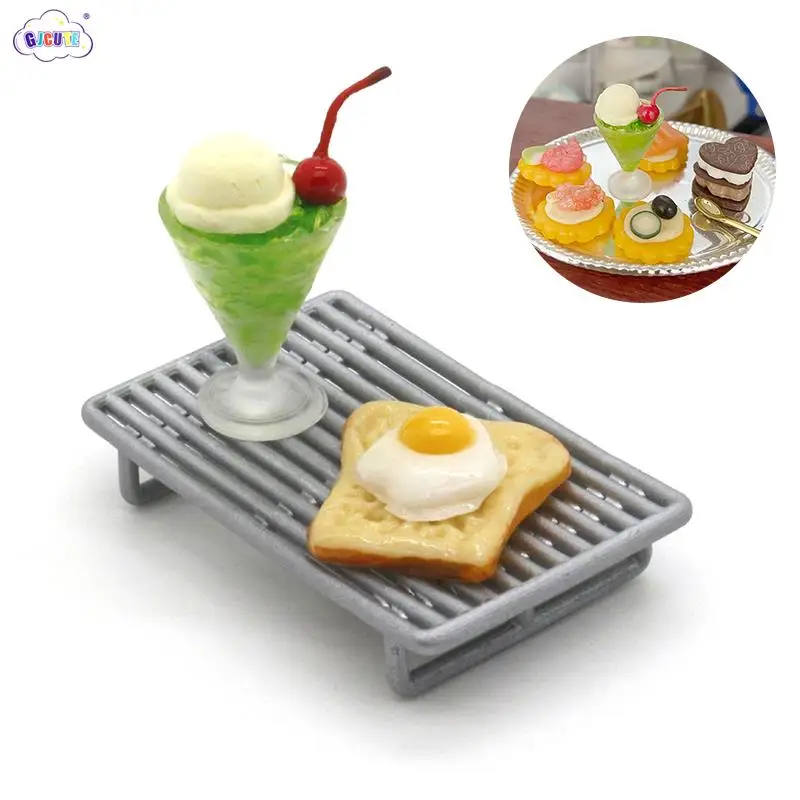 1:12 Dollhouse Coppa Gelato In Miniatura Cherry Cream Cup Model Dolls House Kitchen Dessert Food Decor Accessori Toy