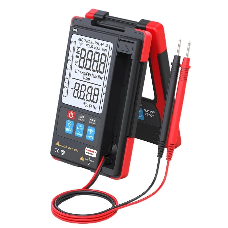 Zoyi Zt-922 Digital Multimeter Voice Controlled Ac/Dc Resistance Meter Voice Controlled Small Convenient Handle Tester