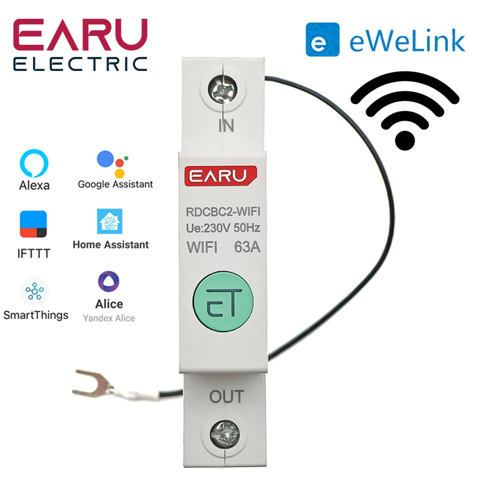 1P Din Rail Wifi Smart Energy Meter Consumo Energetico Kwh Meter Interruttore Temporizzatore Interruttore Relè Voltmetro Per Smart Home