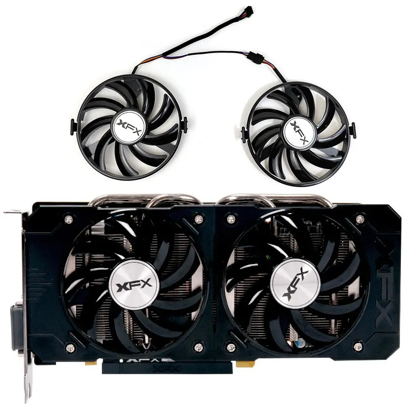 Ventola Xfx Fdc10U12S9-C Muslimr7 350 360 370 Gpu, Adatta Per Ventola Di Raffreddamento Della Scheda Grafica Xfx R9 380 370, Rx 460 560