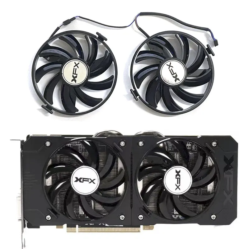 Xfx Fdc10U12S9-C Muslimatr9 370 Gpu Fan, Adatto Per Xfx R9 380 370 R7 350 360 370, Rx 460 560 Ventola Di Raffreddamento Della Scheda Grafica
