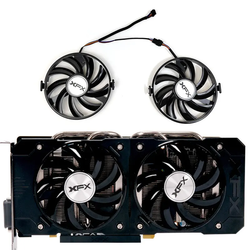 Xfx Fdc10U12S9-C R9 380 370 R7 350 360 370 Ventola Gpu, Adatta Per Xfx R9 380 370 R7 350 360 370, Rx 460 560 Raffreddamento Della Scheda Grafica