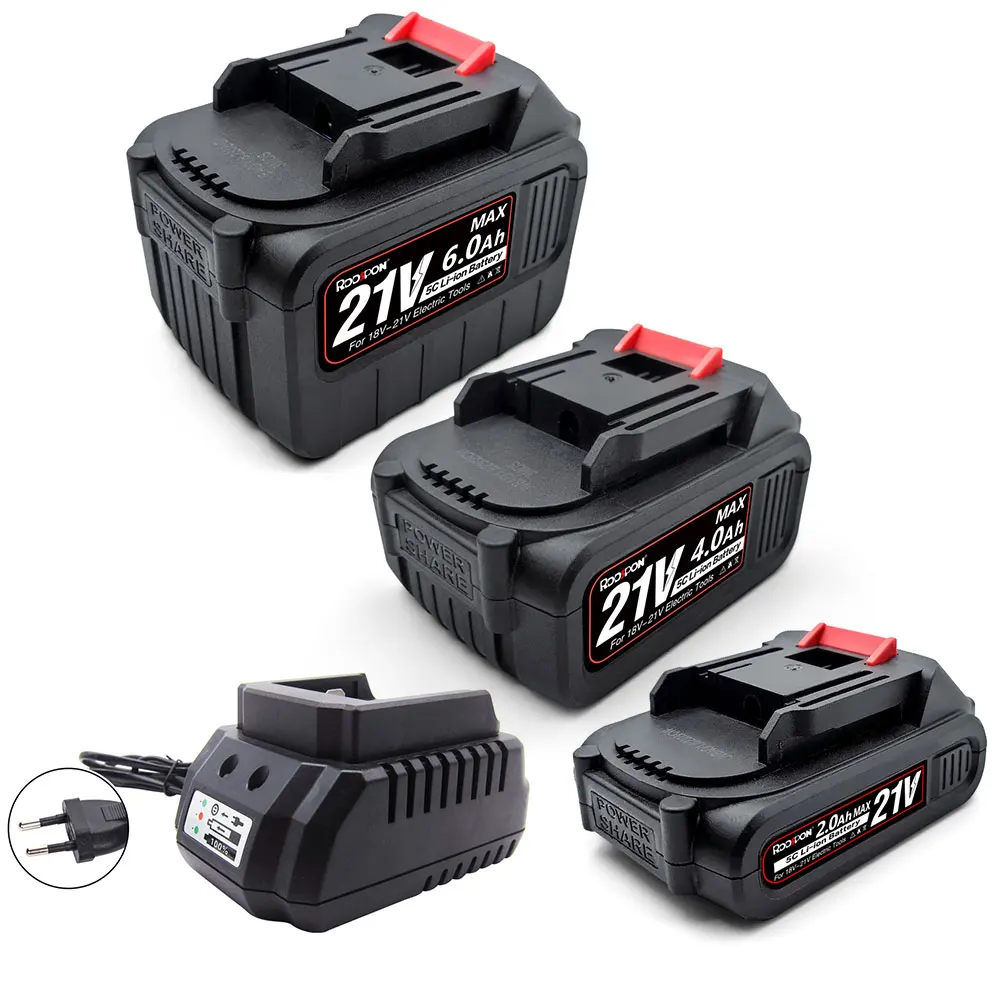 Batteria Ricaricabile 21V, Per Interfaccia Batteria Agli Ioni Di Litio Makita 18V, 2Ah 4Ah 6Ah Per Utensile Elettrico Makita Con Caricatore Ue