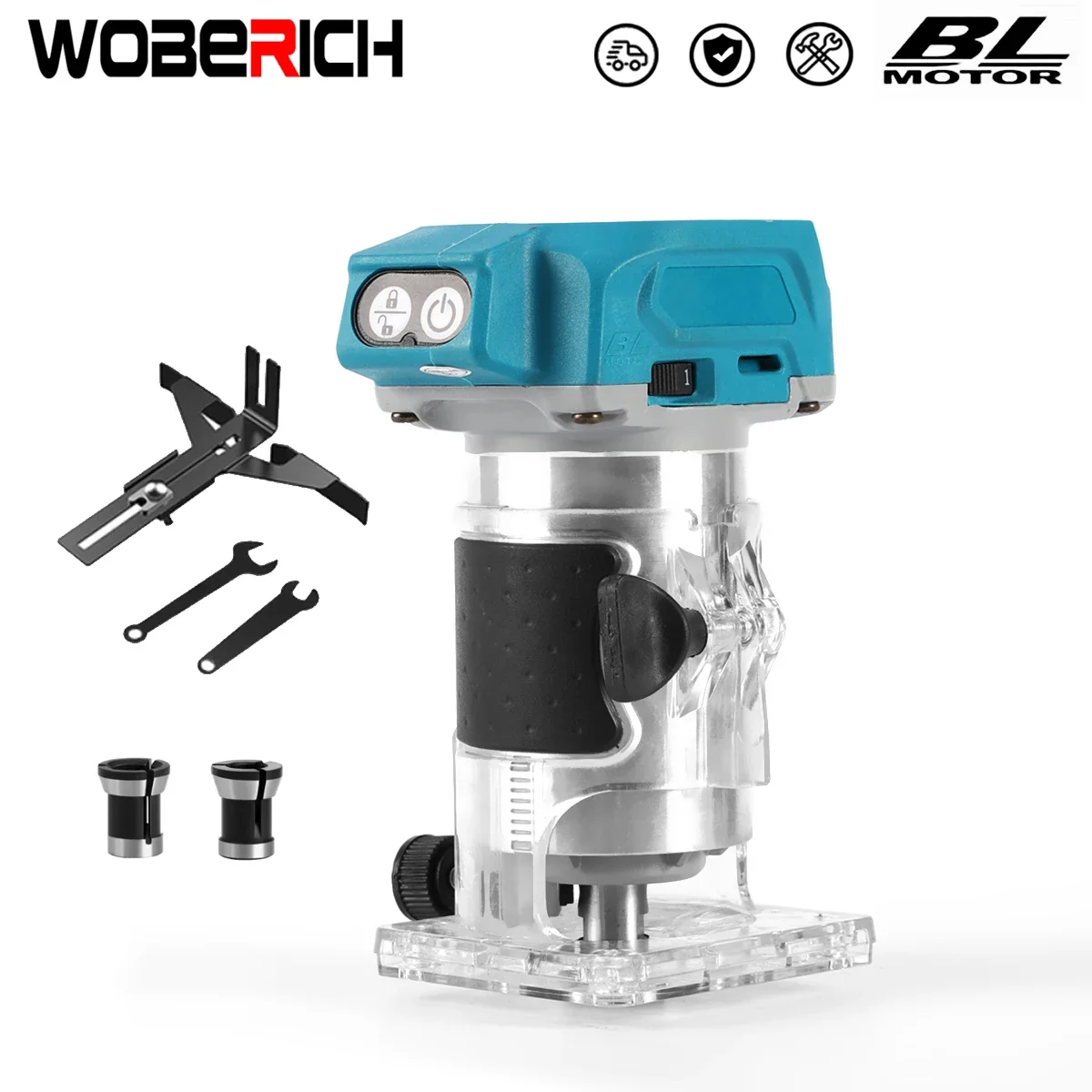 5 Velocità Brushless Electric Hand Trimmer Cordless Wood Router Lavorazione Del Legno Incisione Slotting Rifilatura Fresatrice Per Makita