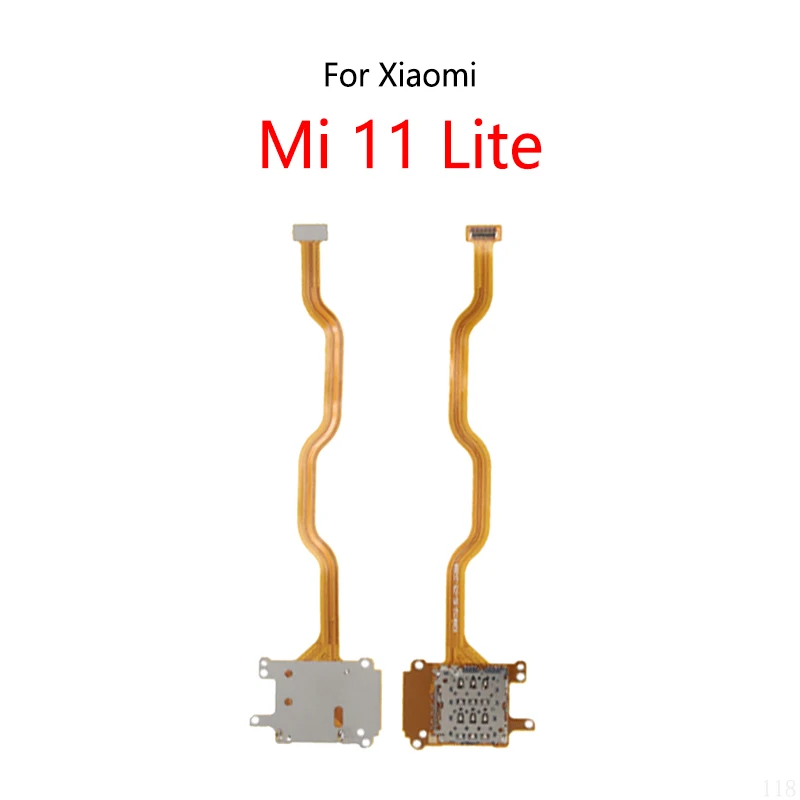 Sim Card Slot Holder Vassoio Slot Reader Socket Flex Cable Per Xiaomi Mi 11 Lite 5G