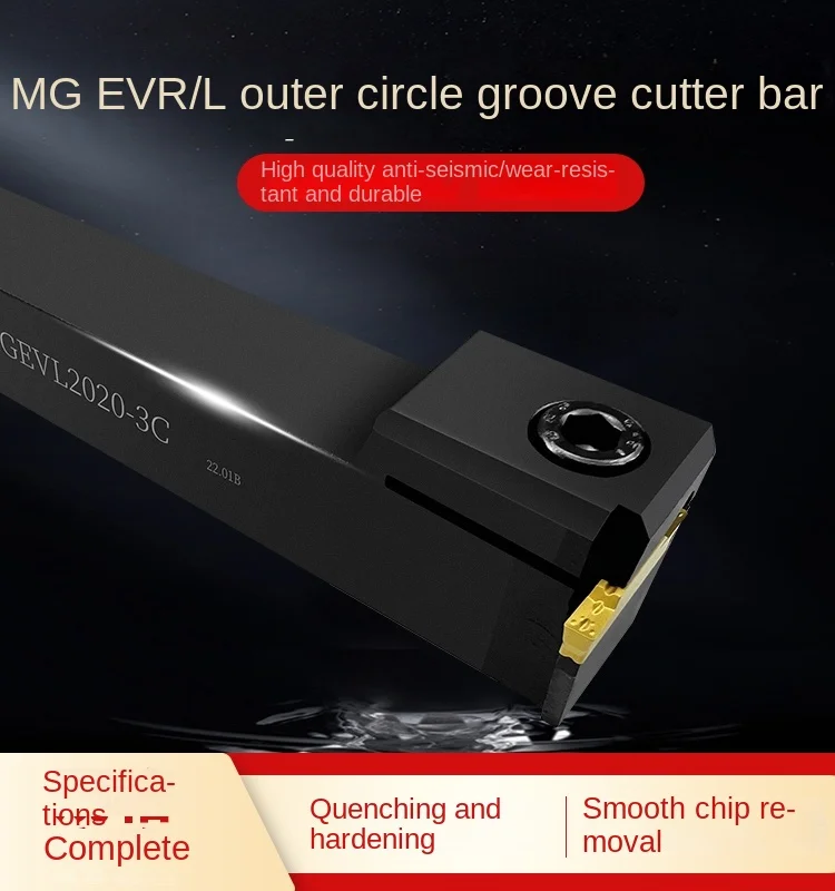 Cnc 7 Shape Slotting Cutter Bar Mgevl2020-2 Cutter Handle L Type Taglio Scanalatura Cutter Tornio Morsetto Portautensili No Con Inserti
