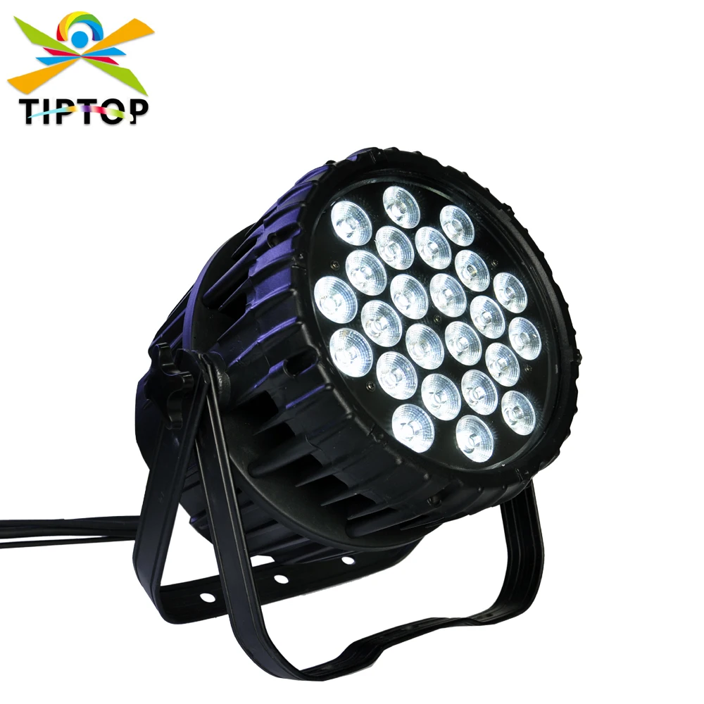 Freeshipping Tp-P116 Microfibra Custodia Impermeabile In Alluminio 24X18W 6 Colori Led Par Light Stage P64 Lattine 25 Gradi Lente Wash Beam