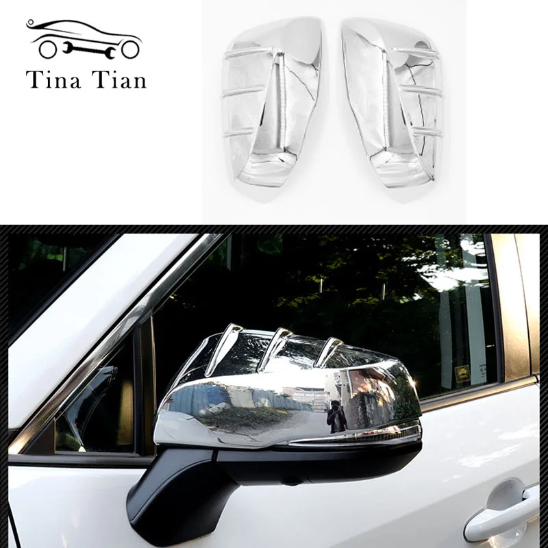 Porta Laterale Vista Posteriore Della Copertura Dello Specchio Trim In Fibra Di Carbonio Di Colore Per Inversione Di Misura Per Toyota Rav4 Rav 4 2019