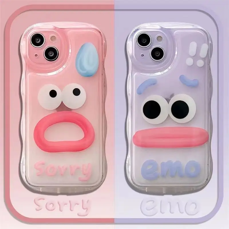 Custodia Per Telefono Viola Emo Expression Per Iphone 14 Plus 7 8 X Xs Xr 11 12 13 Pro Max Cover In Silicone