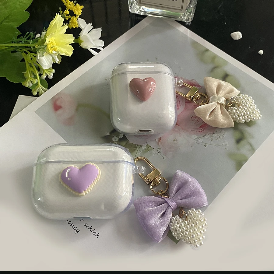 Redmi Buds 3 Custodia Lovely Love Case Per Xiaomi Buds 3 Pro Case Fashion Silicone Clear Auricolare Cover Fundas Redmi Buds 3Lite Case
