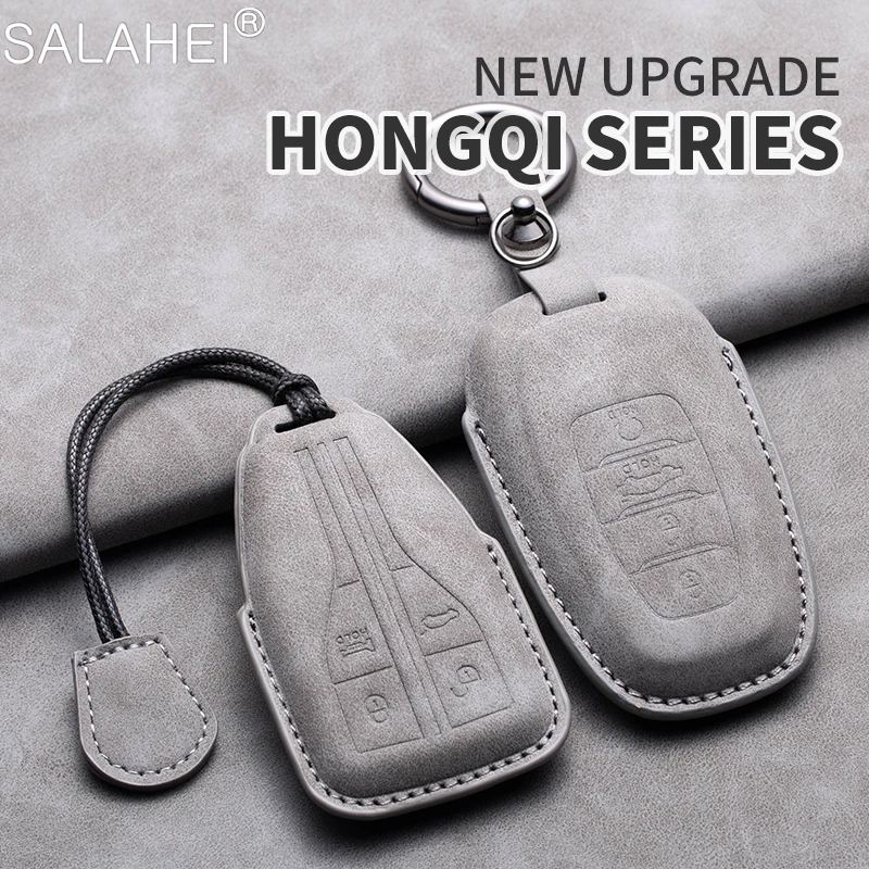 Nuova Custodia Protettiva Per Chiave Auto In Pelle Di Pecora Per Faw Hongqi H9 H7 H5 Hs5 Hs7 Hs5 H7 H5 Hs7 Accessori Portachiavi Remoti Intelligenti