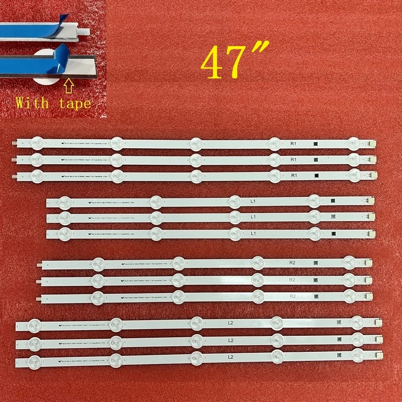 Striscia Di Retroilluminazione A Led Per Lg 47Ln5707-Za 47Ln5708 47Ln570R 47La615V 47La615V-Ze 47La615V-Zb 47La613S-Zb 47La613V-Zb 47La613V-Zf