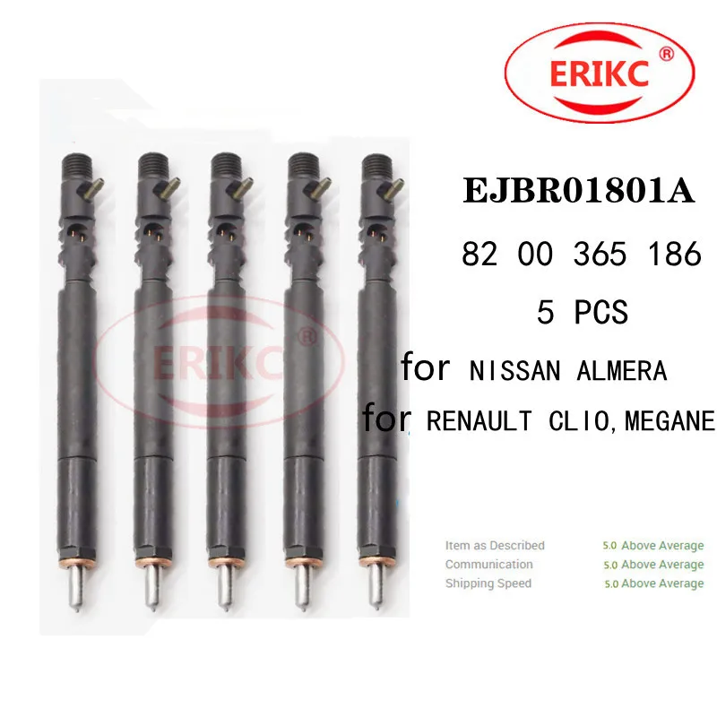 Erikc 4 Pcs Free Ejbr1801A 82 00 365 186 Iniettori Accessori Auto Ejbr 018 01A Per Renault Clio,Megane Nissan Almera