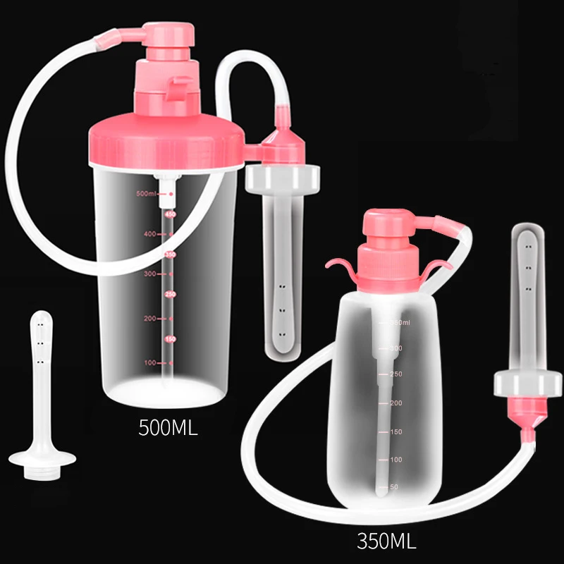500Ml/350Ml Trasparente Vaginale Douche Anale Clistere Riutilizzabile Vagina Medica Irrigatore Culo Ano Pulizia Siringa Rondella Vagina Femminile