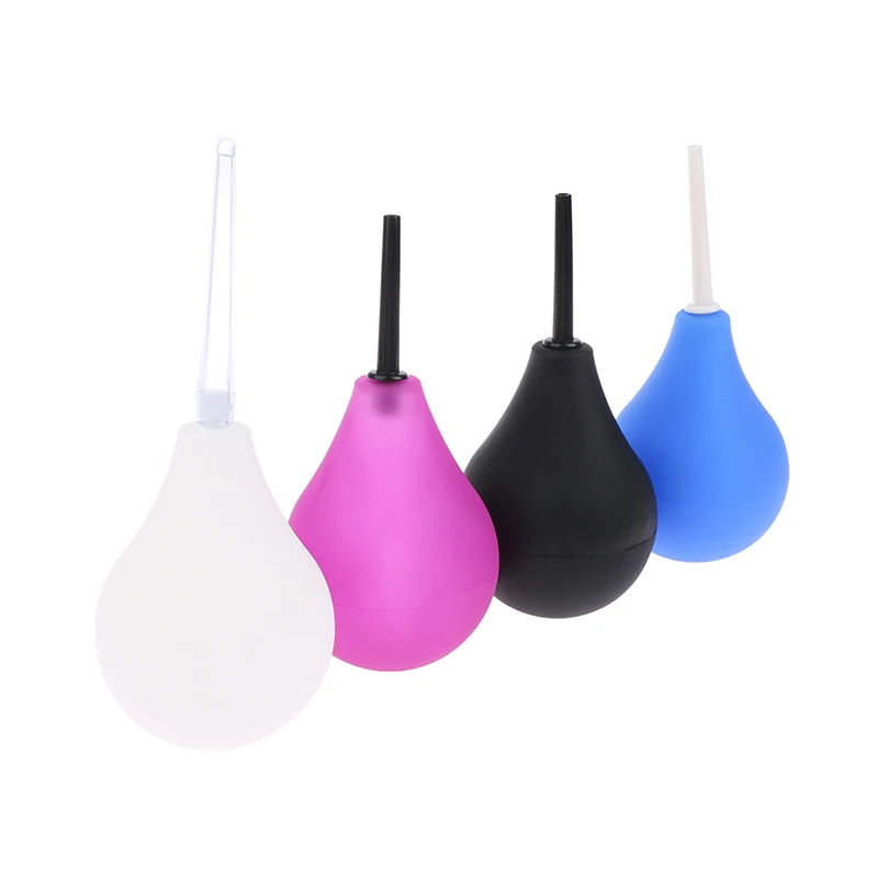 224Ml Clistere A Forma Di Pera Sistema Di Pulizia Della Doccia Rettale Gel Di Silicone Palla Blu Per Ano Anale Clistere Del Intestino Pulizia Anale