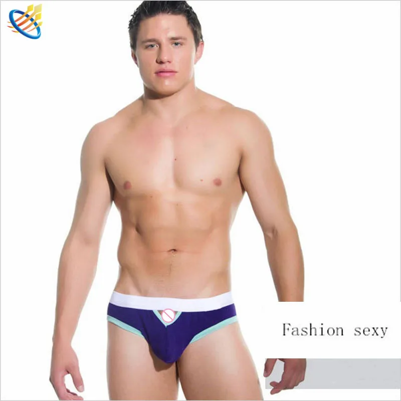 2016 Nuovi Prodotti Elencati Sulla Aperta Sacchetto Sexy Slip In Puro Cotone Qualitativa Uomo Slip Biancheria Intima Del Mens Biancheria Intima Dei Ri