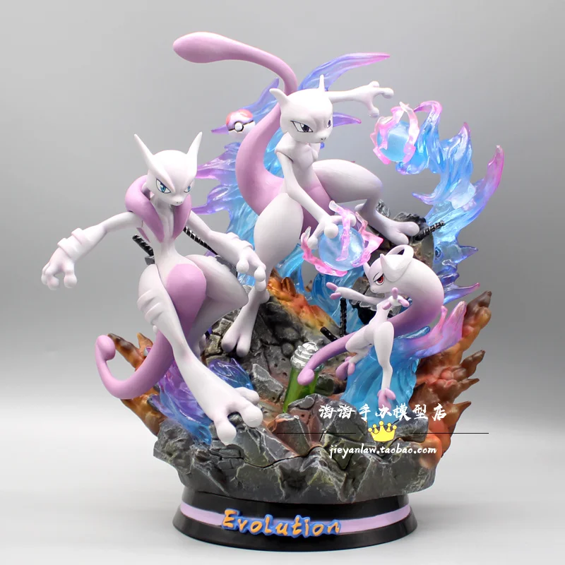 Pokemon Anime Figurine Egg Mega Xy Mewtwo Evolution Group Gk Pvc Action Figure Decorazione Modello Bambola Giocattoli Per Bambini Regali