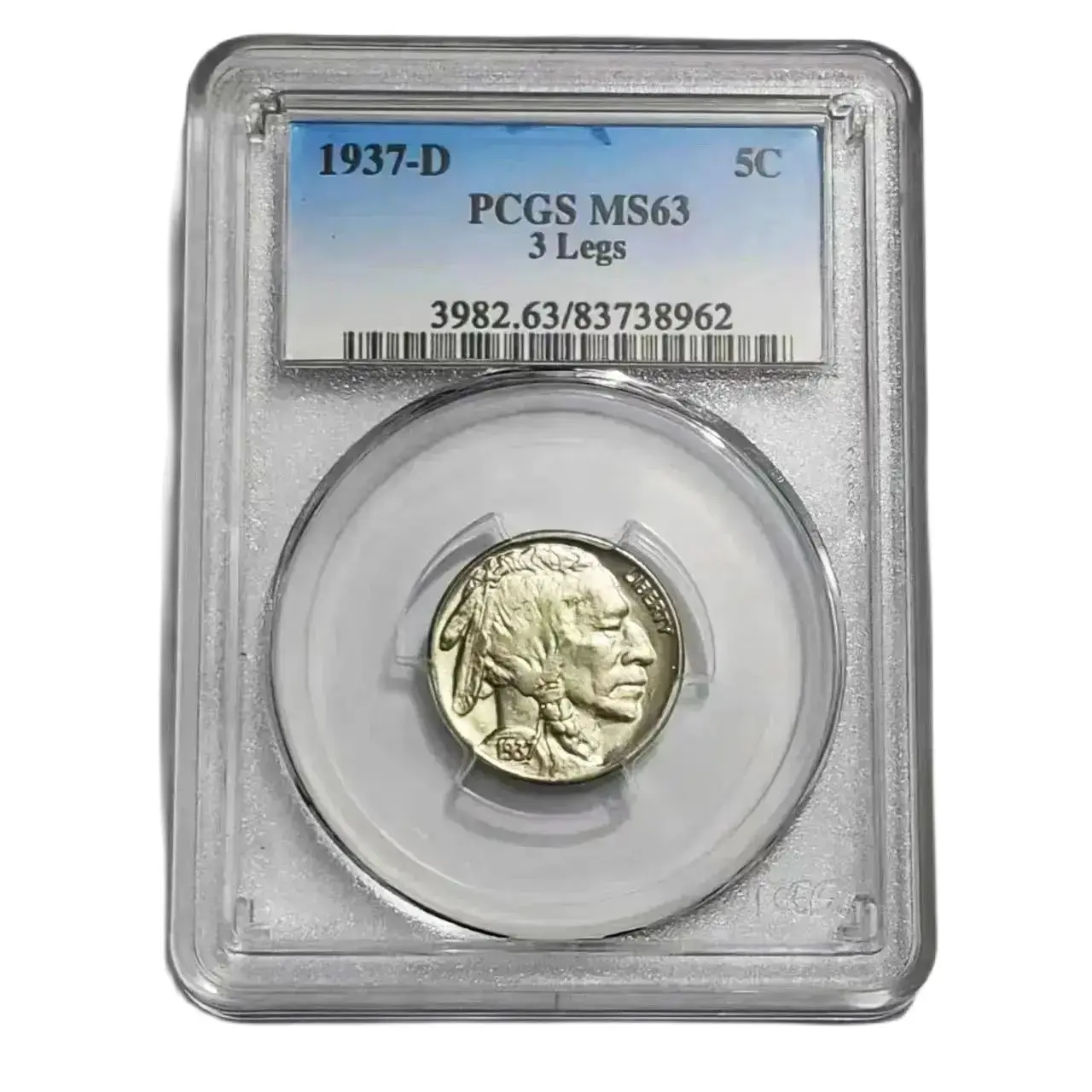 1937 D American Buffalo Coin Seal Tre Gambe Monete D'Argento Pcgs Ngc Rating Monete Regali Di Natale Di Capodanno Non Magnetismo