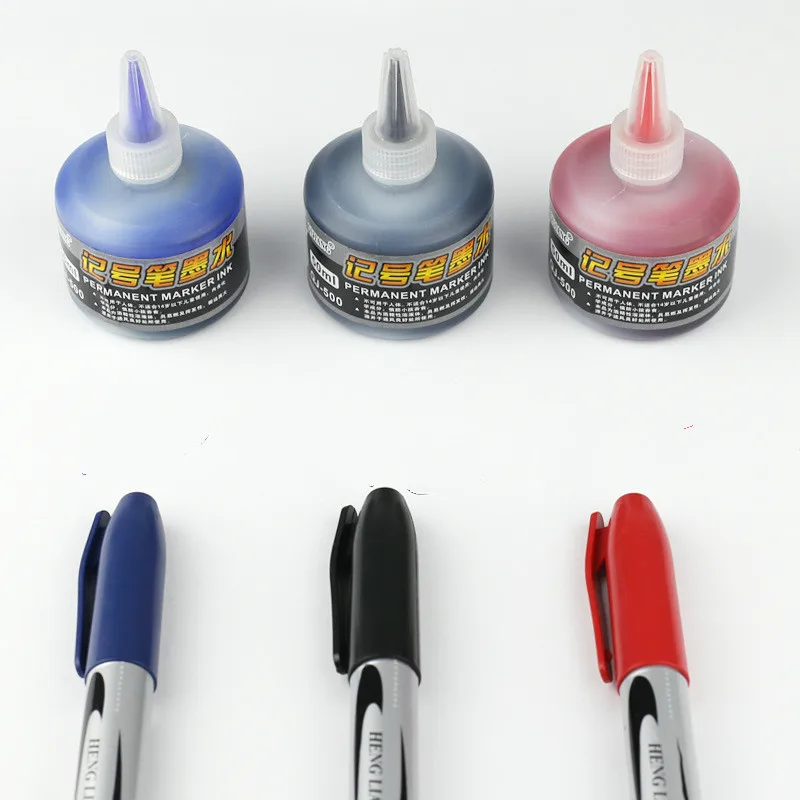 New Dry Graffiti Black Blue Red Oil Marker Pen Refill Ink Per Pennarelli Arrivo 50Ml Permanent Istantaneamente Paint By Number