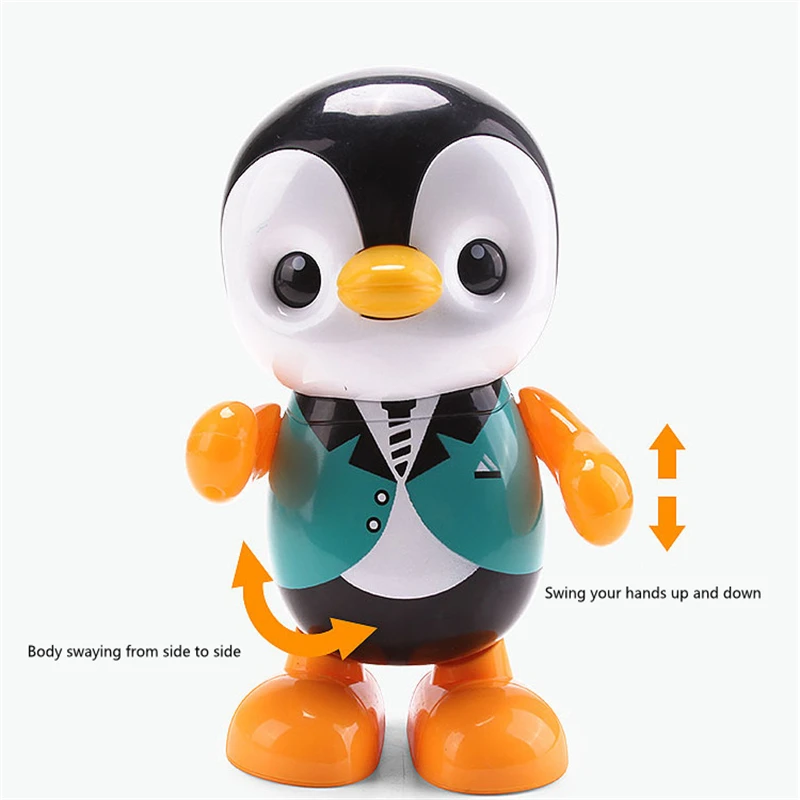 Giocattoli Per Bambini Lovely Smart Swing Dancing Penguin Early Eq Education Music And Learning Walking Singing Luci A Led Lampeggianti