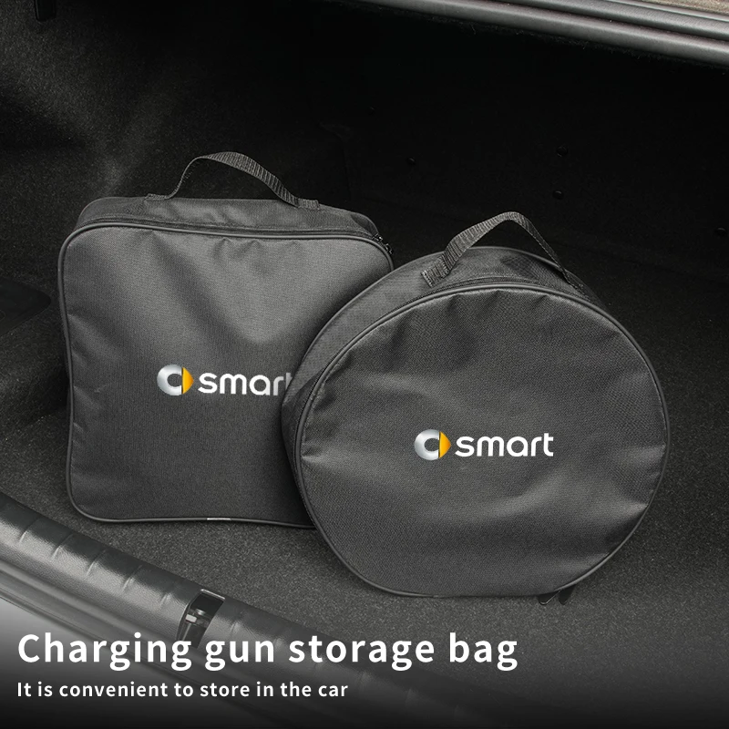 Scatola Di Immagazzinaggio Del Cavo Di Ricarica Dell'Auto Organizzatore Della Pistola Di Ricarica Per Smart Fortwo 451 450 453 Eq Forfour Coupe Cabrio