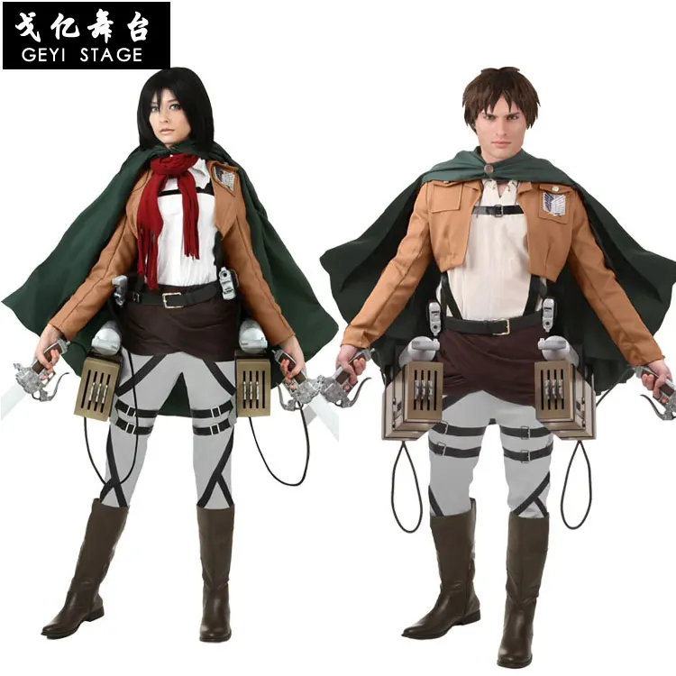 Attack On Titan Jacket Shingeki No Kyojin Jacket Legion Cosplay Costume Jacket Coat Qualsiasi Dimensione Alta Qualità Eren Mikasa