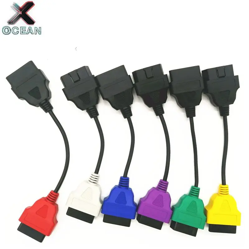 6 Pz Di Buona Qualità Per Fiat Ecu Scan Obd2 Connettore Cavo Diagnostico Per Fiat Ecu Scan Multi Ecu Scan Cable Per Fiat
