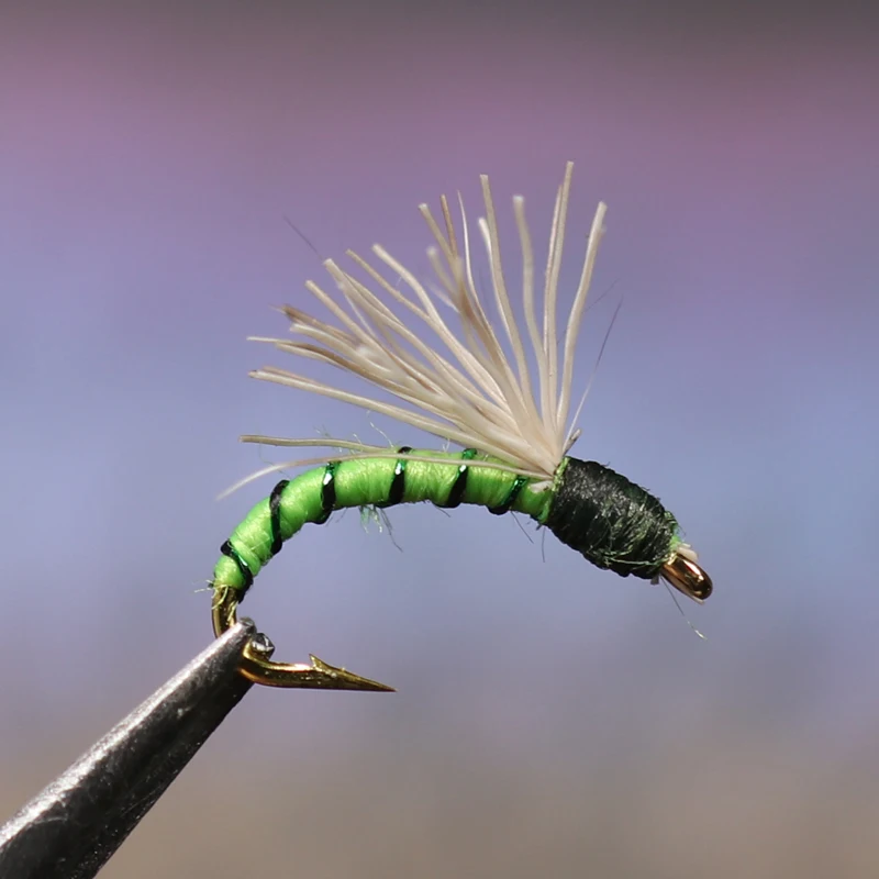 Bimoo 10Pcs Chartreuse Biot Serendipity Fly Mosche Di Pesca
