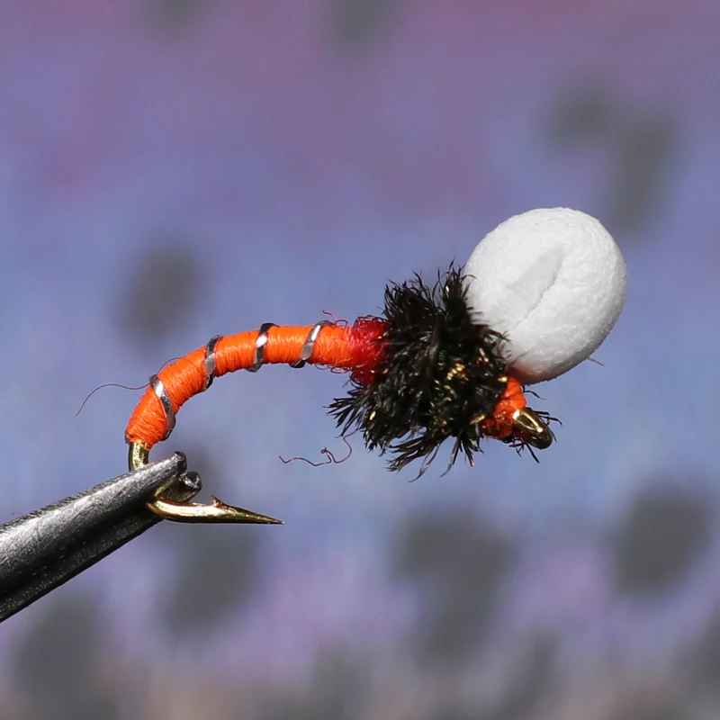 Bimoo 12 Pz #14 Della Bretella Buzzer Nymph Fly Fishing Flies Trout Cicalini Chartreuse Rosso Arancione Viola Verde Nero