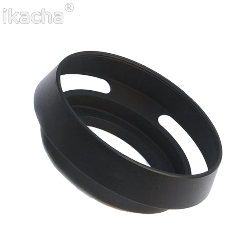 40.5 43 46 49 52 55 58 62 67Mm Nero Ventilato Curvo In Metallo Camera Lens Hood Per Leica M Pentax Sony Fujifilm