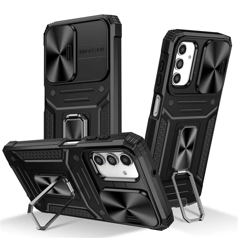 Per Samsung Galaxy M13 Custodia Samsung M13 M23 Cover Ring Staffa Slide Camera Protector Bumper Custodie Per Telefono Per Samsung M13 Funda