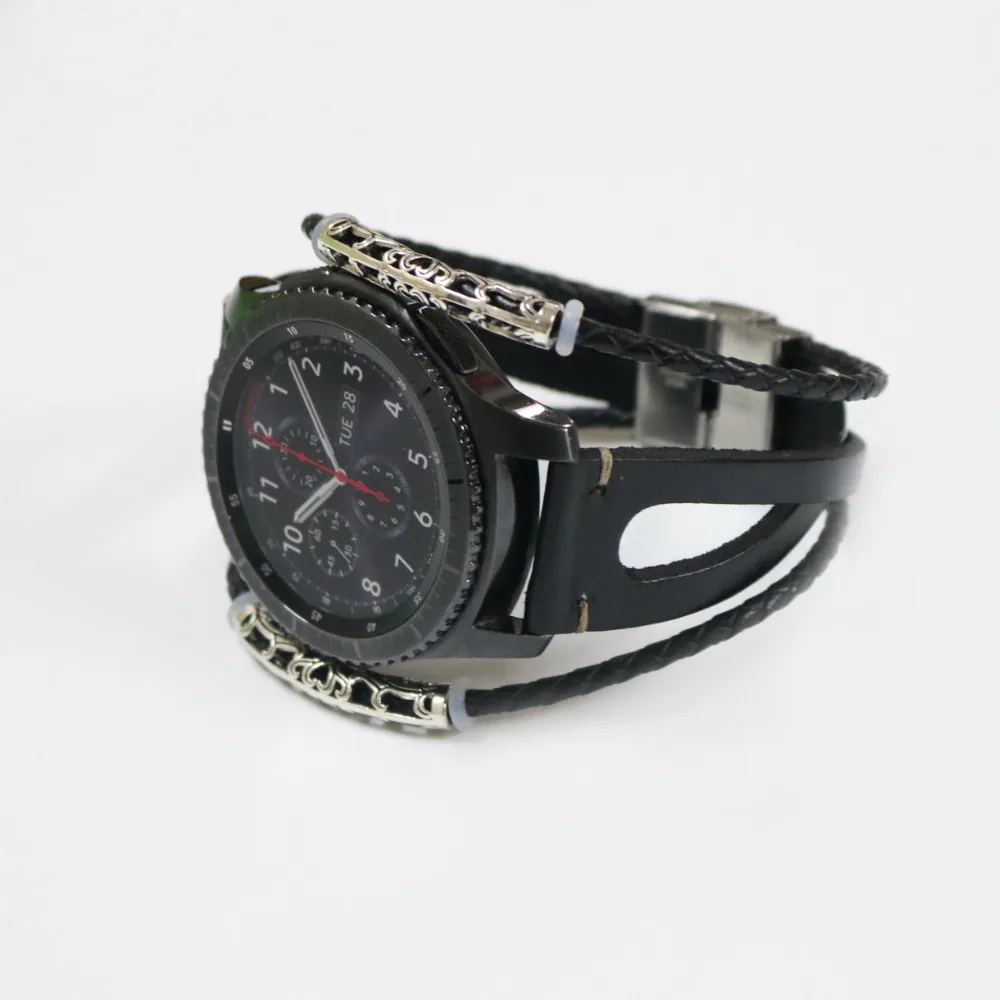 22 Millimetri Cinghia Di Cuoio Del Braccialetto Per Samsung Galaxy Orologio 46 Millimetri Di Smart Watch Band Per Huami Amazfit Ritmo/Stratos 2