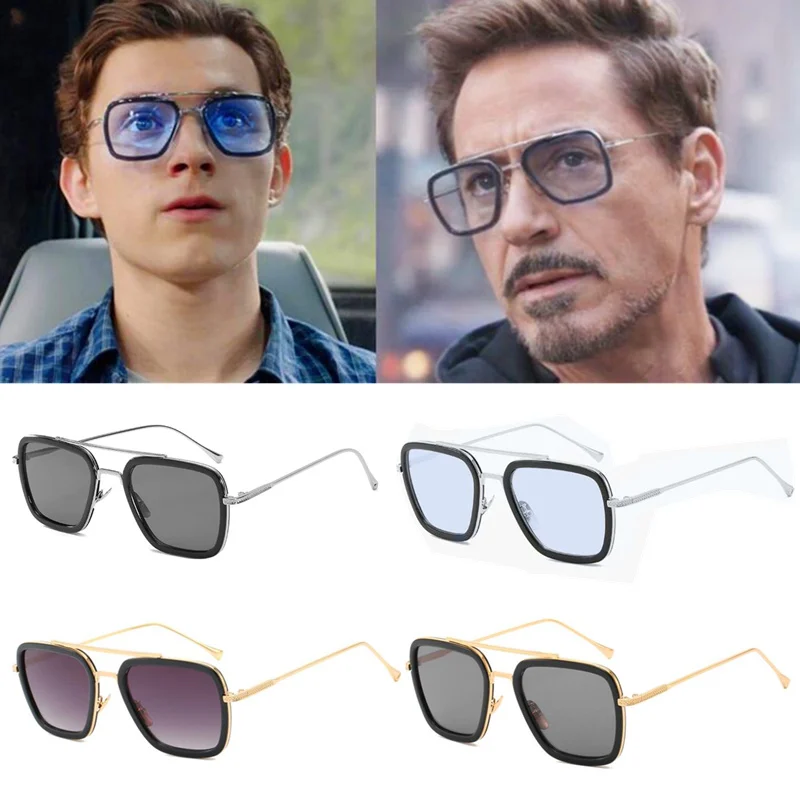 Iron-Man Occhiali Film Supereroe Peter Parker Cosplay Occhiali Da Sole "Prop