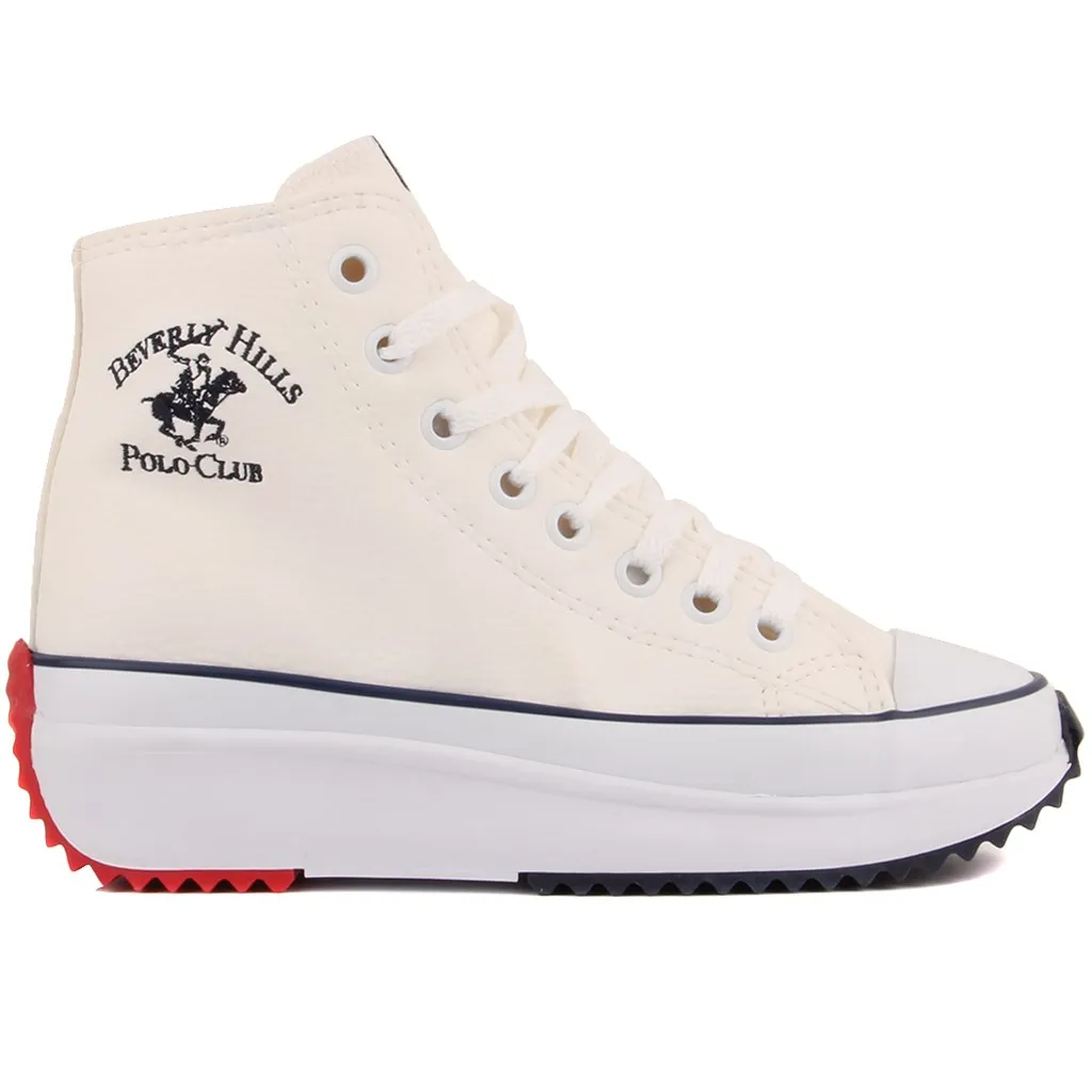 Beverly Hills Polo Club-Sneaker Da Donna Di Colore Bianco