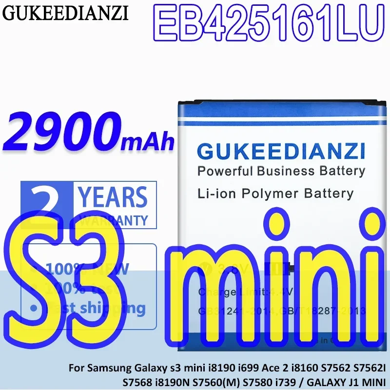 Gukeedianzi Batteria Eb425161Lu 2900Mah Per Samsung S7568 I8190N S7560 (M) S7580 I739/Per Galaxy J1 Mini