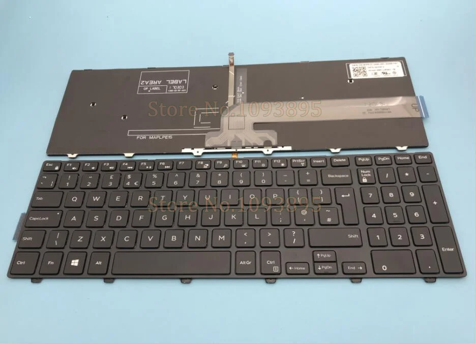 Nuovo Per Dell Inspiron 15 3565 3567 5557 5566 Vostro 15 3565 3568 Tastiera Uk Per Laptop Con Retroilluminazione