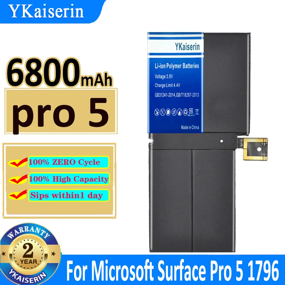 Ykaiserin Battery Pro 5 6800Mah Per Microsoft Surface Pro5 Serie 1796 Tabletnew Bateria + Track Code
