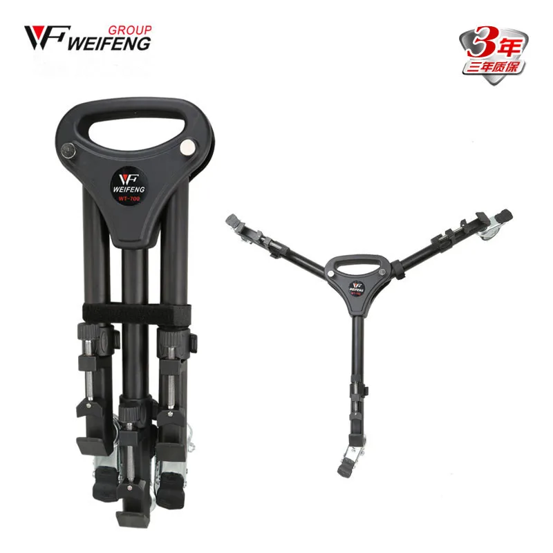 Weifeng Wt-700 Pro 3 Ruote Puleggia Universale Pieghevole Camera Tripod Dolly Base Del Supporto Per La Fotografia