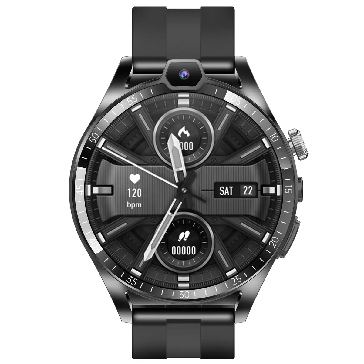 4G Smartwatch Schermo Smartphone Posizione Gps Android Os 9 Sim Card Wifi Doppia Fotocamera Videochiamata Internet Sport 64Gb Smart Watch