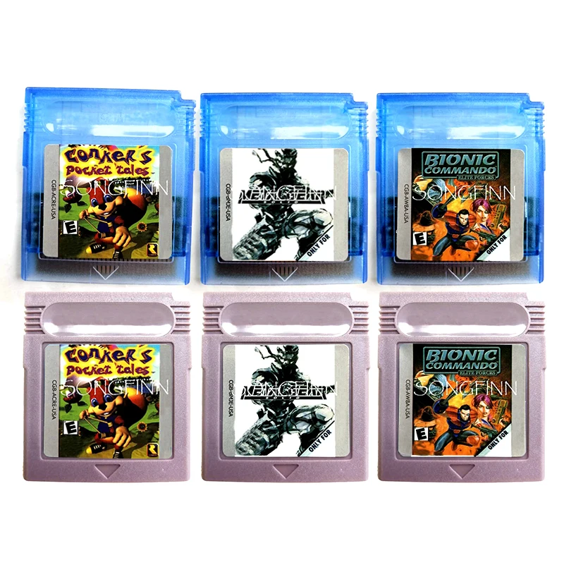 Metal Gear Solid Conker Pocket Tales Bionic Commando Memory Cartridge Per Accessori Per Schede Console Per Videogiochi Portatili A 16 Bit