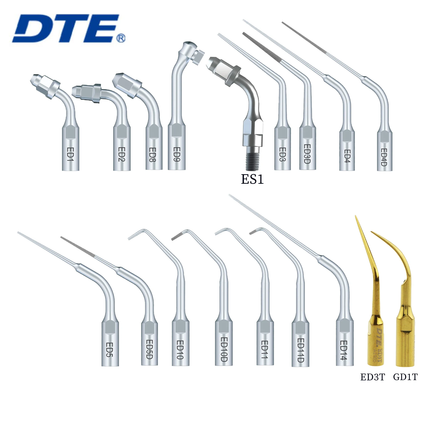 Dte Dental Ultrasonic Scaler Implant Tips Scaling Handpiece Tip Per Refine Satelec Mectron Dte Nsk Ed1 Ed2 Ed10- Ed14