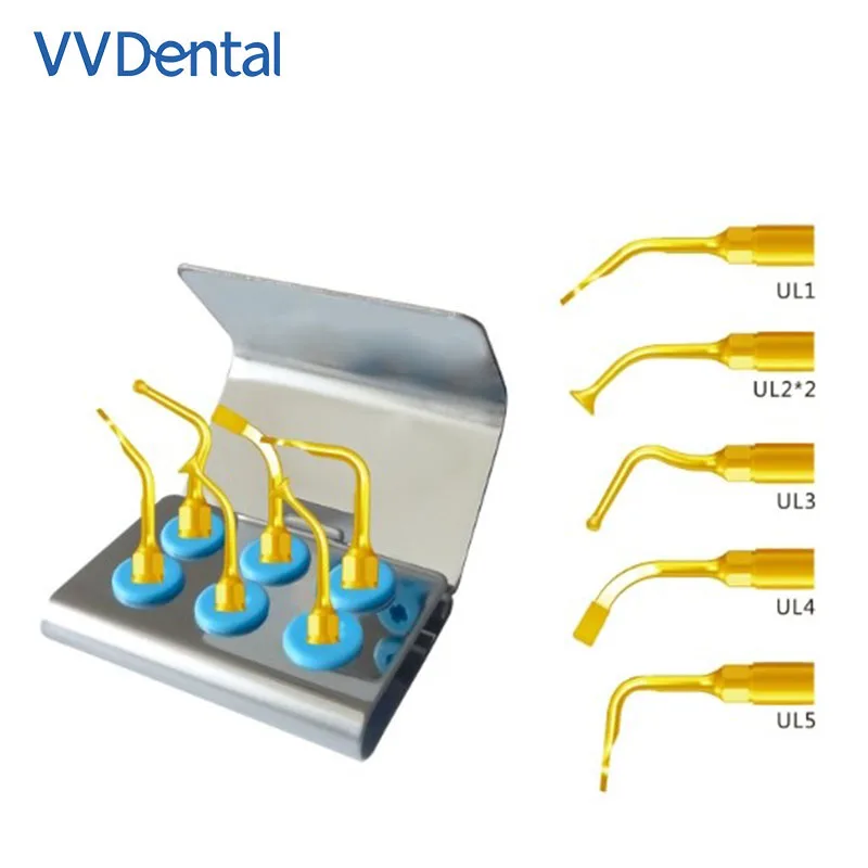 Kit Di Punte Per Il Sollevamento Del Seno Per Chirurgia Piezoelettrica Vvdental Compatibile Con Il Manipolo Per Chirurgia Woodpecker/Mectron Ul1/Ul2 *