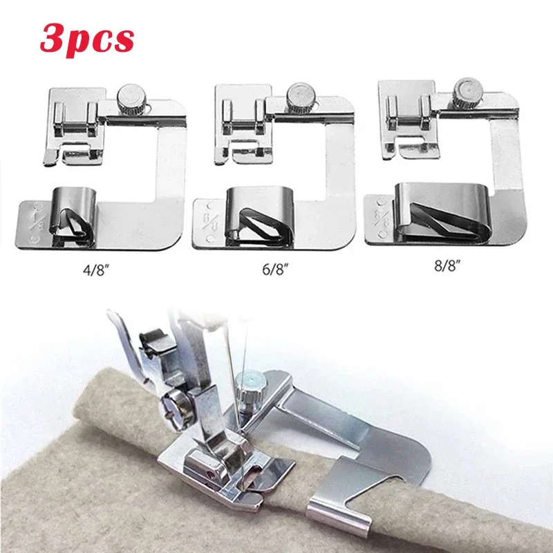 3 Pezzi Macchina Da Cucire Domestica Piedino Arrotolato Orlo Piedi Set Per Brother Singer Janome Babylock Juki Accessori Per Macchine Da Cucire